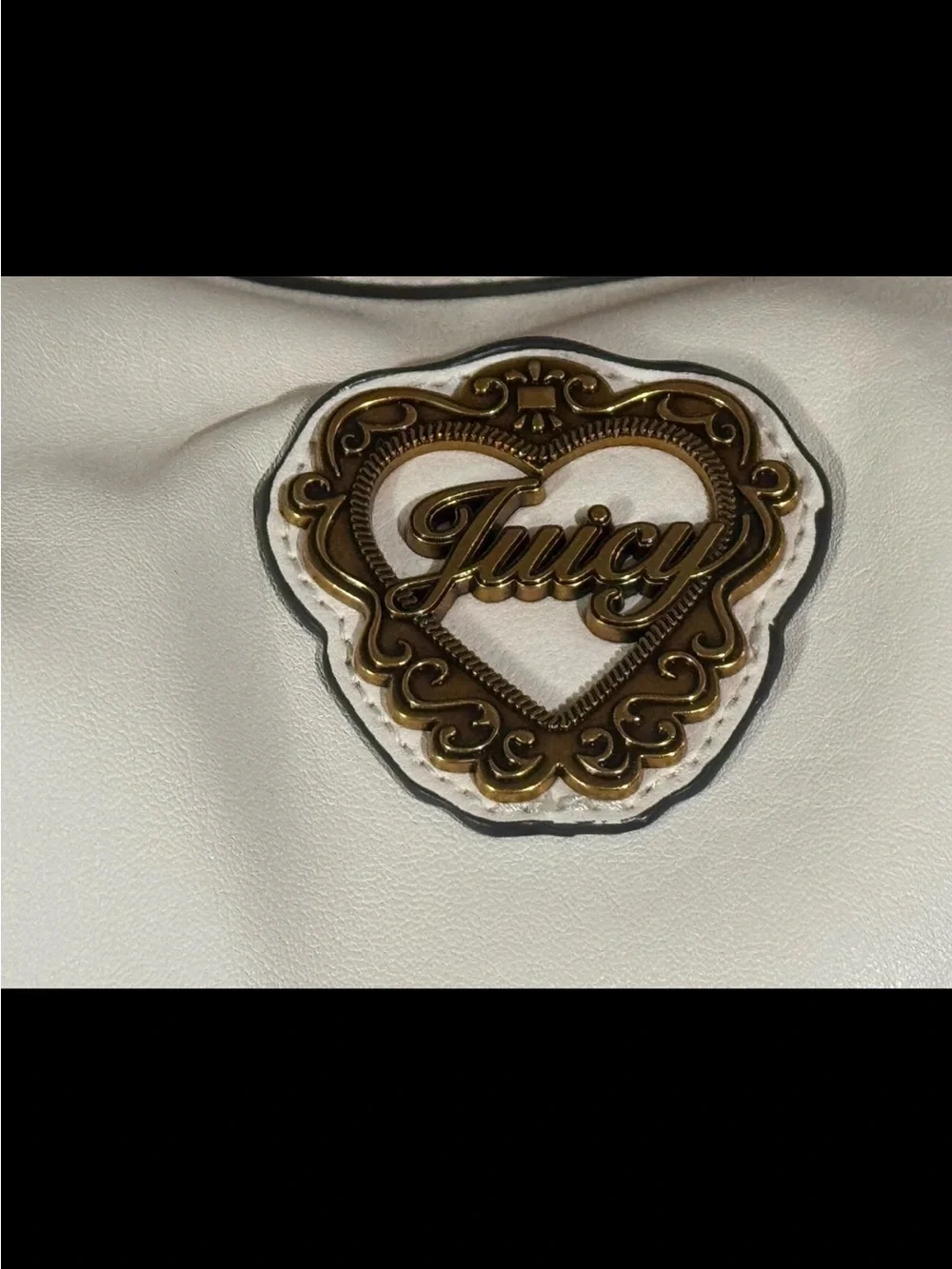 Juicy Couture Cream Hobo Bag with Gold Accents